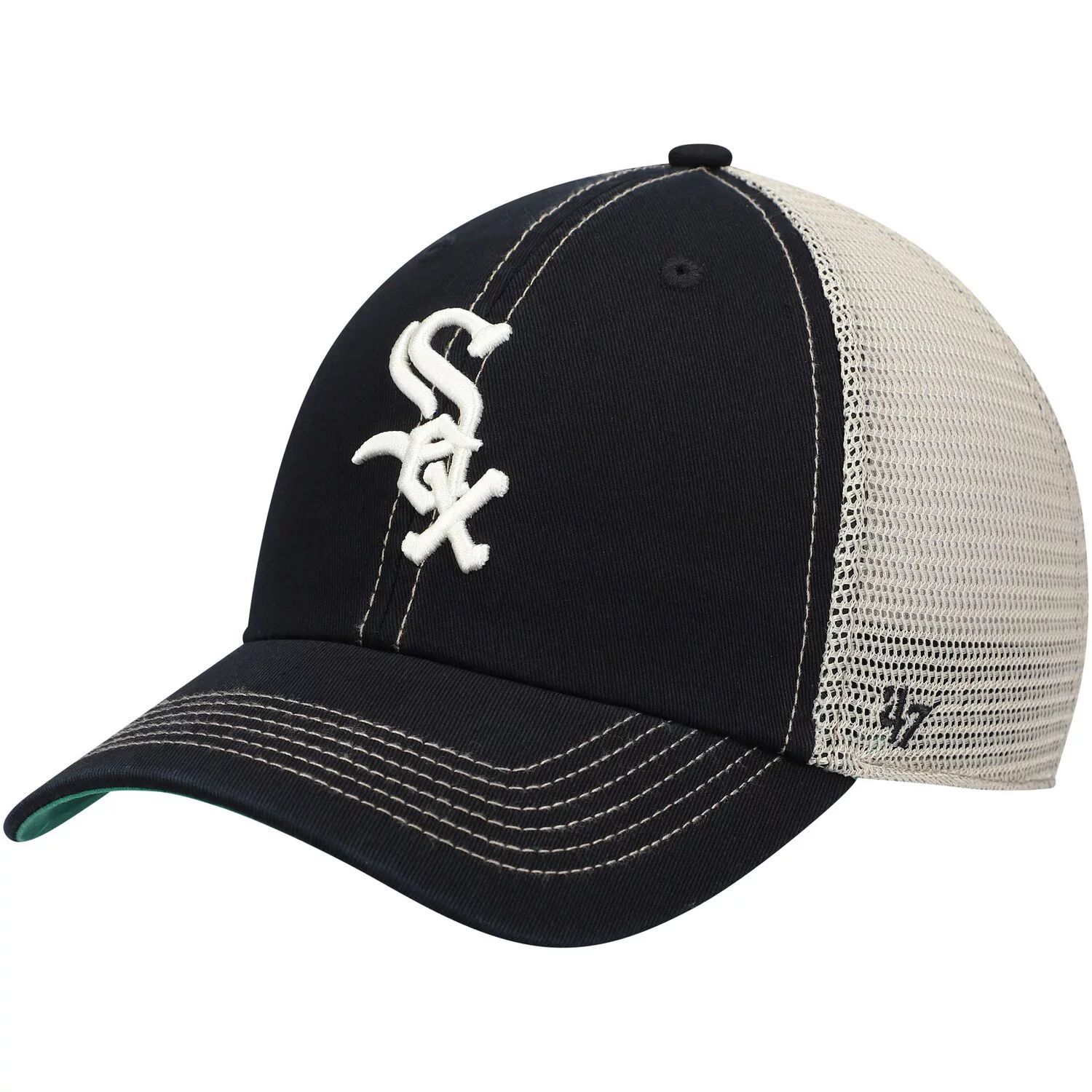 

Мужская кепка '47 Black Chicago White Sox Trawler Clean Up Trucker Snapback