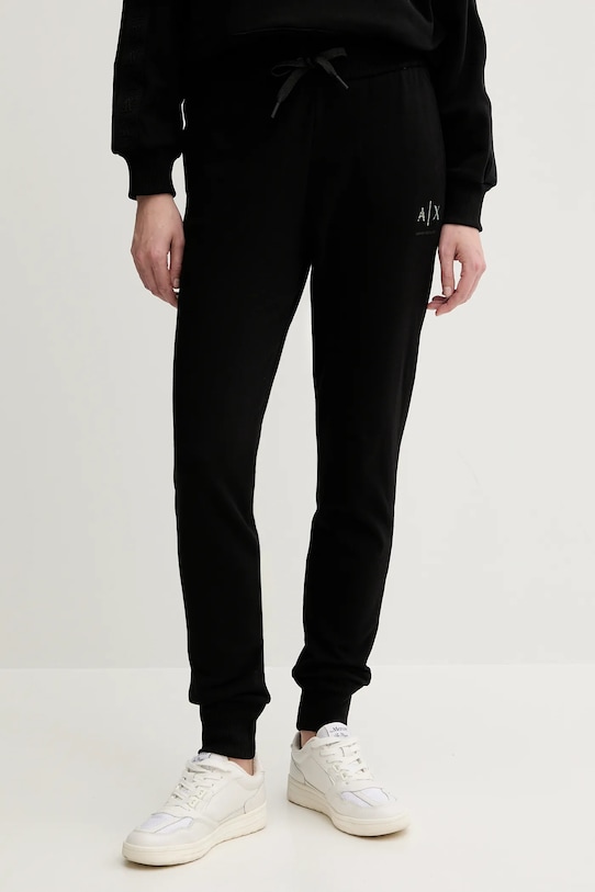

Хлопковые спортивные брюки Armani Exchange, черный