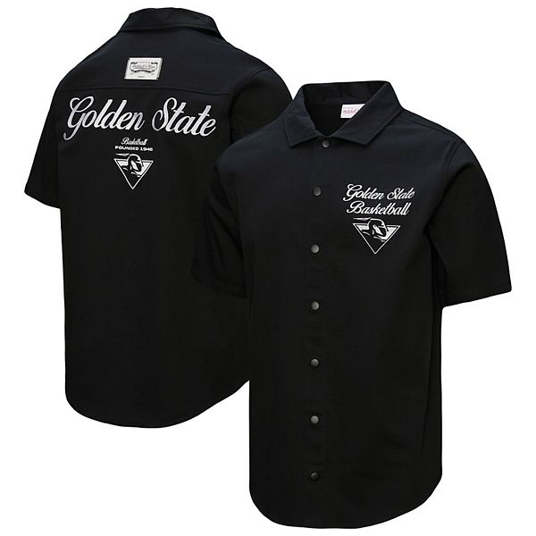 

Мужская черная футболка Golden State Warriors Hardwood Classics Mitchell & Ness