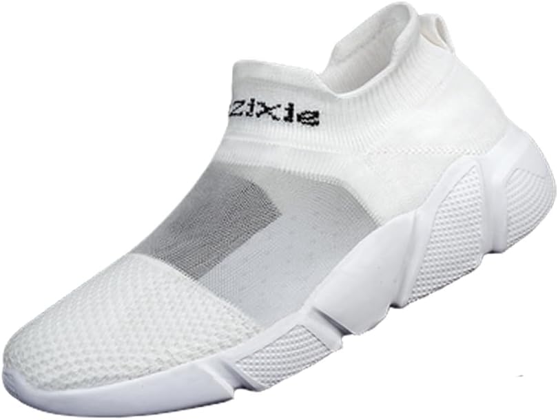

Мужские прозрачные сетчатые легкие носки-кроссовки DESESE, дышащие вязаные повседневные кроссовки с поддержкой свода стопы, нескользящие лоферы, летние слипоны для ходьбы, белый