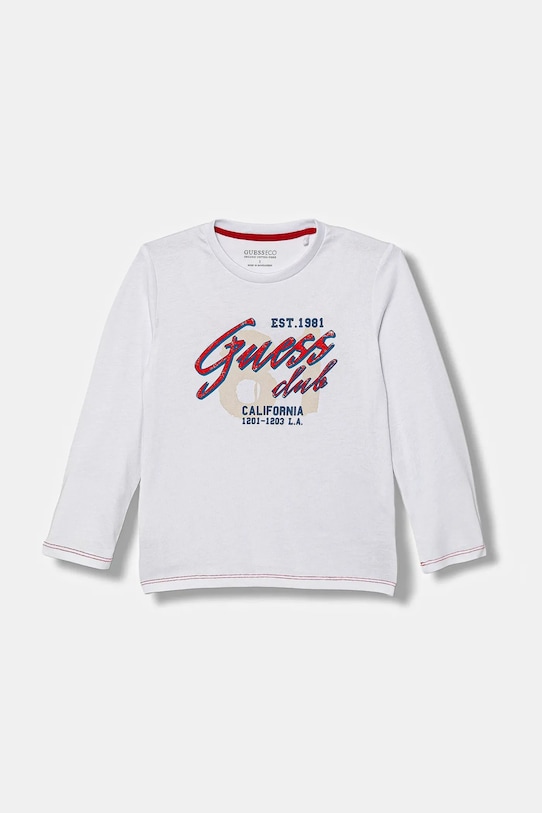 

Детская хлопковая водолазка Guess, белый