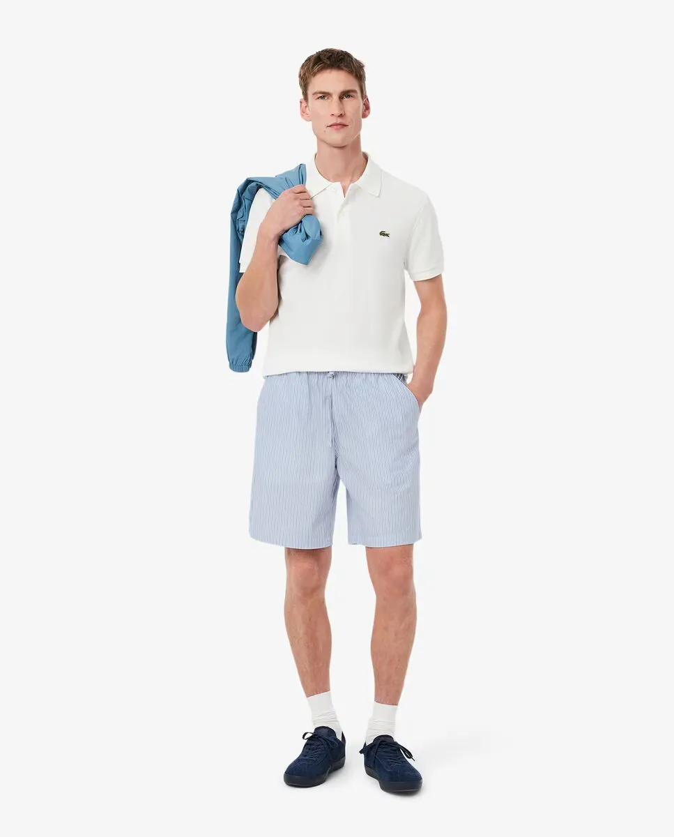 

Мужские свободные полосатые шорты Lacoste, синий