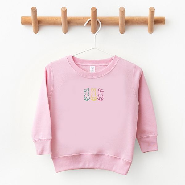 Детская толстовка с вышивкой в виде пасхального кролика The Juniper Shop, Pink — фото 2
