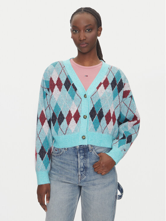 

Кардиган свободного кроя DW0DW21180 Tommy Jeans, зеленый
