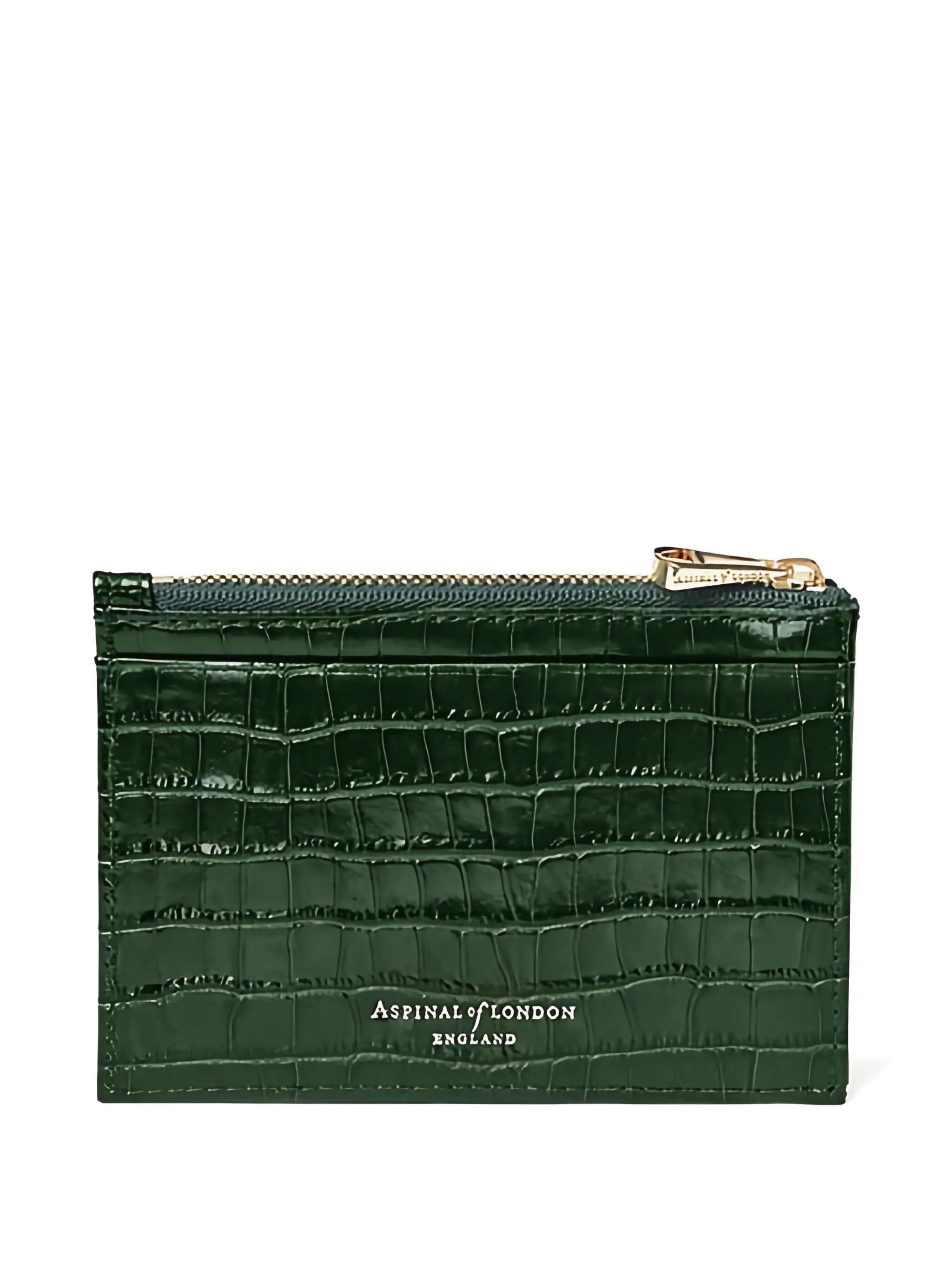 

Картхолдер с тиснением под крокодила Aspinal Of London, зеленый