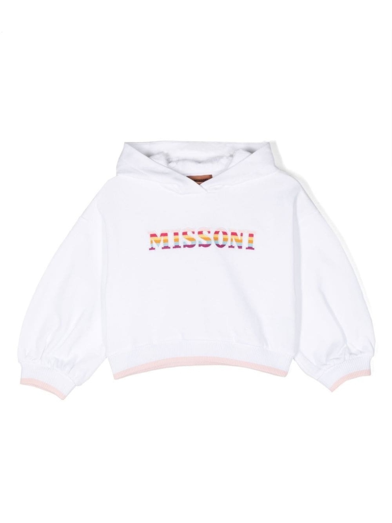 

Missoni Kids худи с вышитым логотипом, белый