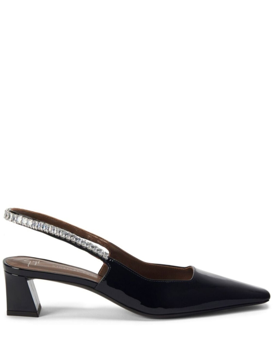 Giuseppe Zanotti туфли Brendha Crystal с ремешком на пятке, черный