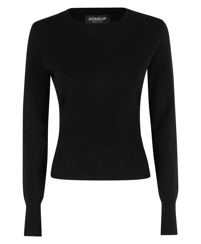 

Черный свитер с вырезом горловины и длинными рукавами Dondup, черный