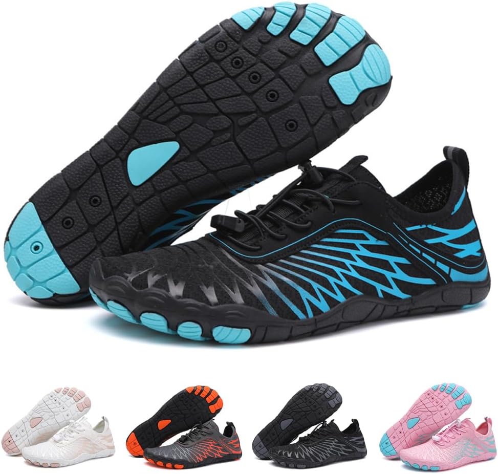 

Кроссовки для походов для женщин и мужчин, профессиональная здоровая и противоскользящая водная обувь для женщин и мужчин, кроссовки с широкой передней частью, кроссовки-ботинки унисекс Eleton, синий