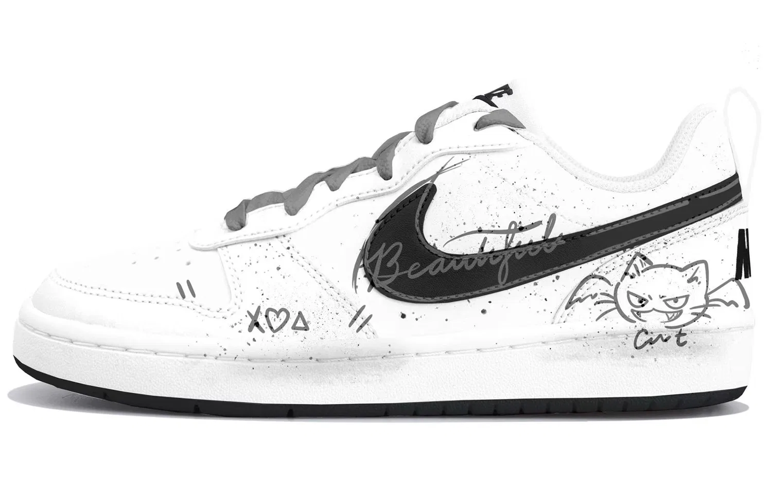 Кроссовки для скейтбординга Nike Court Borough из синтетической кожи, черные