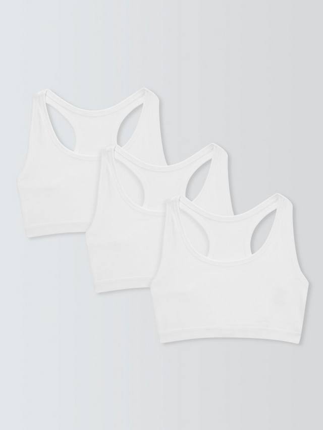 

Детские спортивные топы для девочек John Lewis, Pack of 3, White