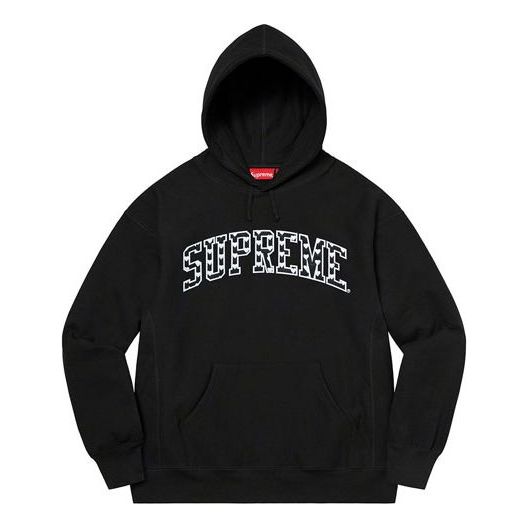 

Толстовка hearts arc hooded sweatshirt 'black white' Supreme, черный