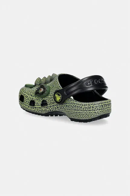 Сланцы детские Classic I Am Scary Dino Clog T Crocs, зеленый — фото 3