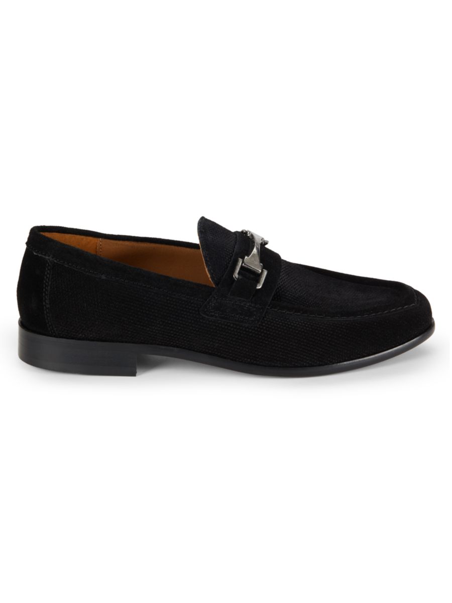 

Кожаные лоферы Dean Bit Saks Fifth Avenue, цвет Black Suede