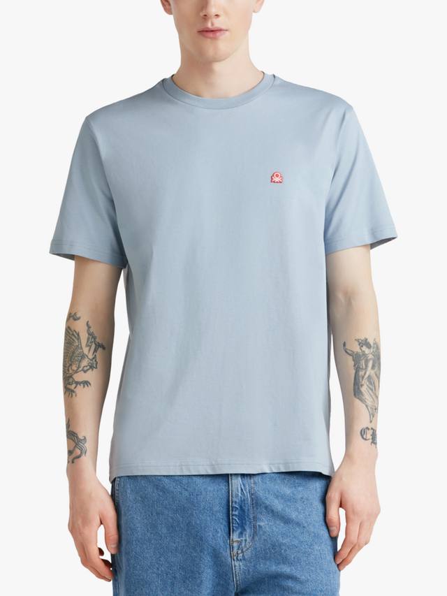 

Хлопковая футболка с коротким рукавом Regular Fit Benetton, Mid Blue