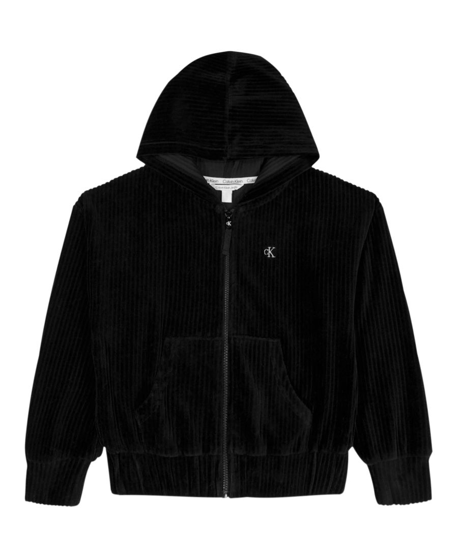 

Толстовка с длинными рукавами и застежкой-молнией для девочек 7-16 лет Calvin Klein, Black