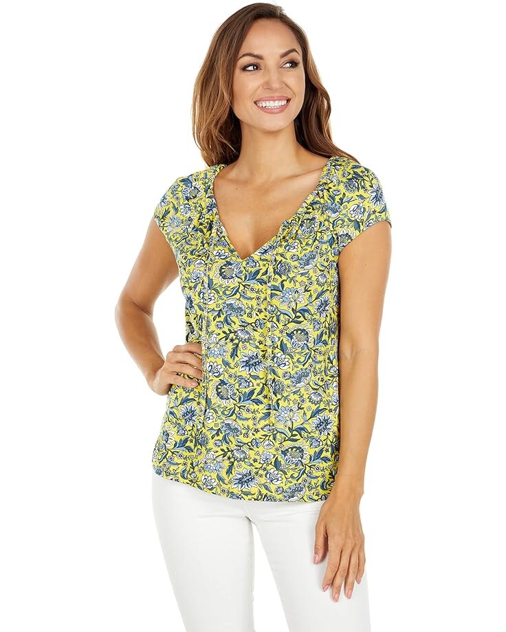 

Топ Michael Kors Fleur Cutout Hardware Top, цвет Sunflower