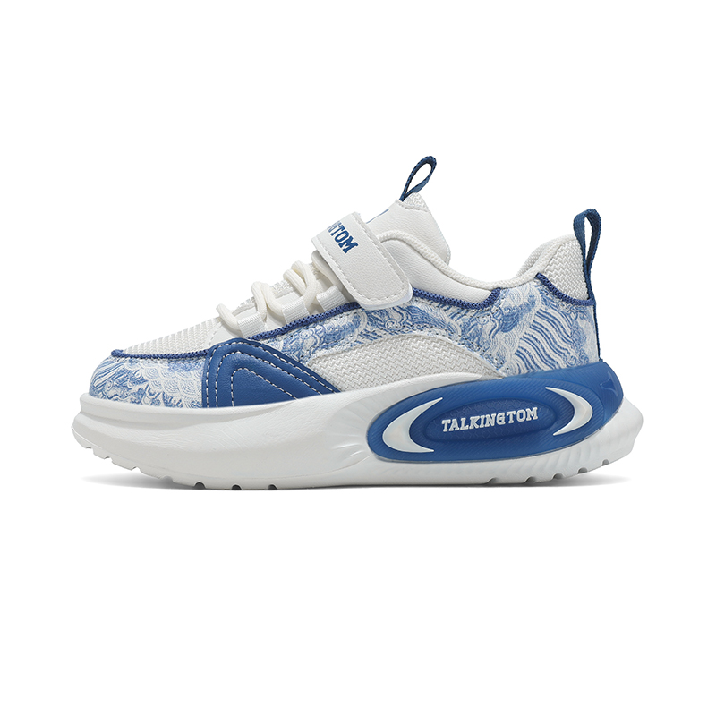 

TALKING TOM Детские кроссовки для скейтбординга с амортизацией, дышащие, нескользящие, белые, синие
