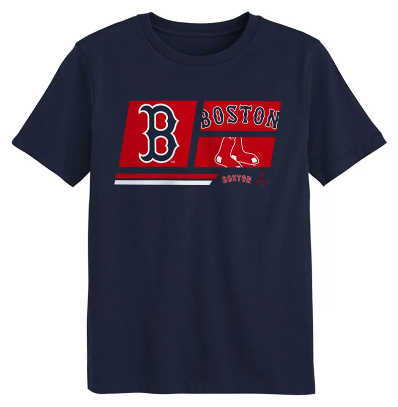 

Одежда команды MLB Little Kids' Boston Red Sox Темно-синяя футболка Multi Hit MLB Team Apparel