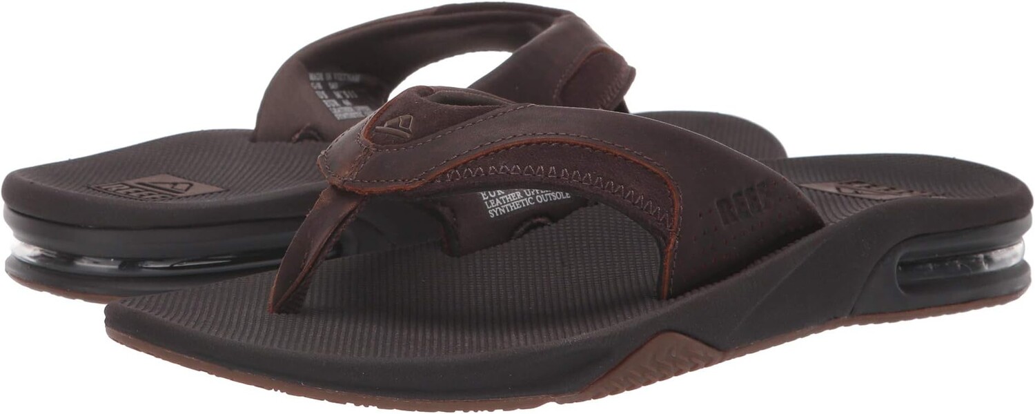 

Шлепанцы Fanning Leather Reef, цвет Dark Brown