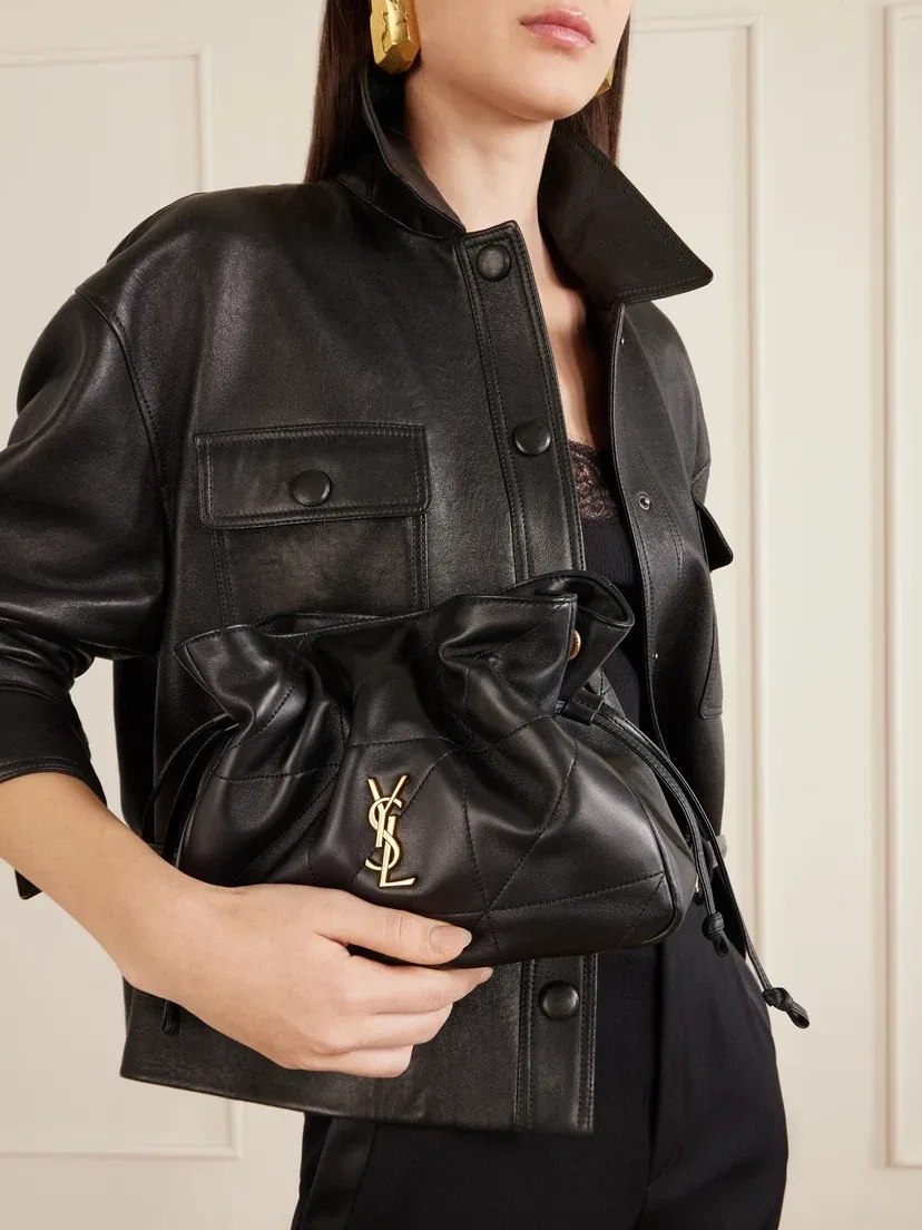 Сумка через плечо Jamie из стеганой кожи SAINT LAURENT, черный — фото 2