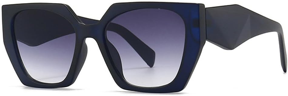 

Ретро-солнцезащитные очки «кошачий глаз» с многоугольными линзами, разноцветные, модные женские, с прозрачным градиентом, защита от УФ-излучения UV400, мужские солнцезащитные очки TKKTLLT, Blue Gray Gradient