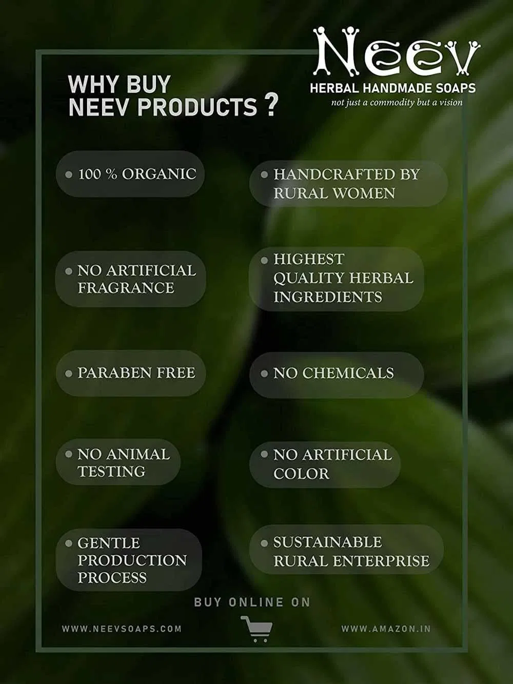 Набор мыла для волос Neev Triphala 3x100 г травяной — фото 3