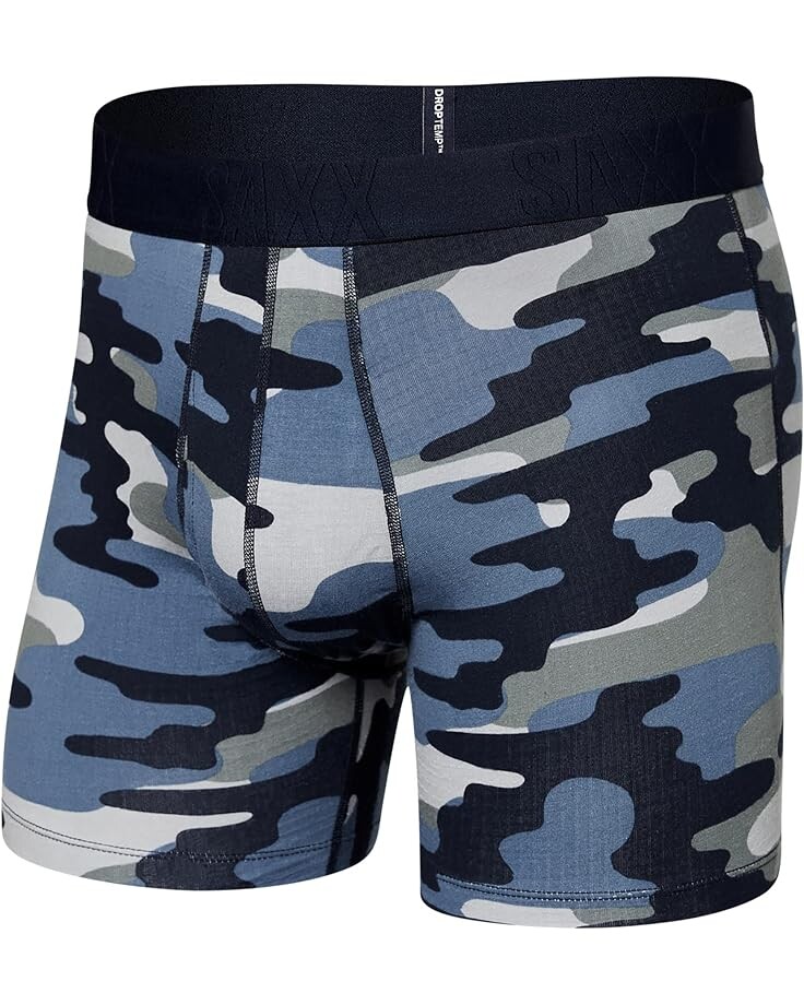 

Боксеры SAXX UNDERWEAR Droptemp Cooling Cotton, цвет Tidal Camo/Blue