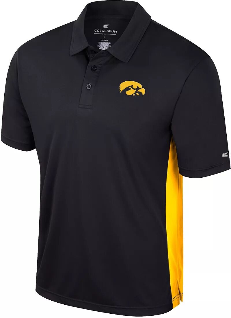 

Colosseum Мужская футболка-поло черного цвета Iowa Hawkeyes