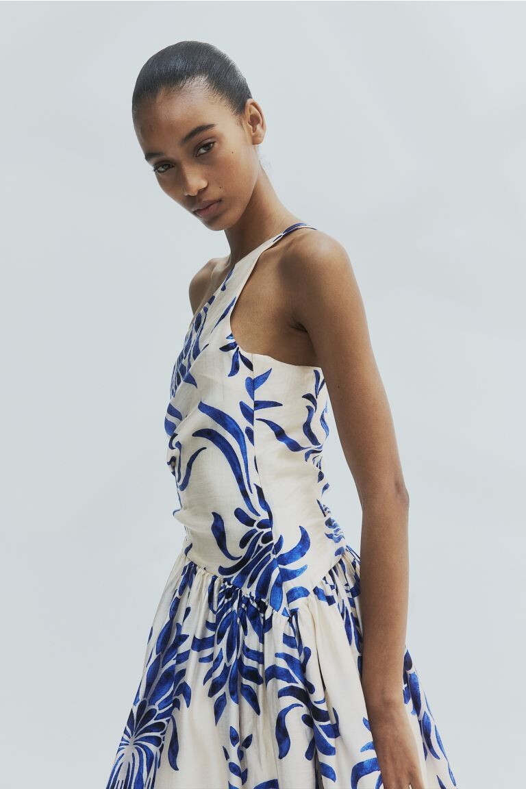 

Платье на одно плечо H&M, бежевый