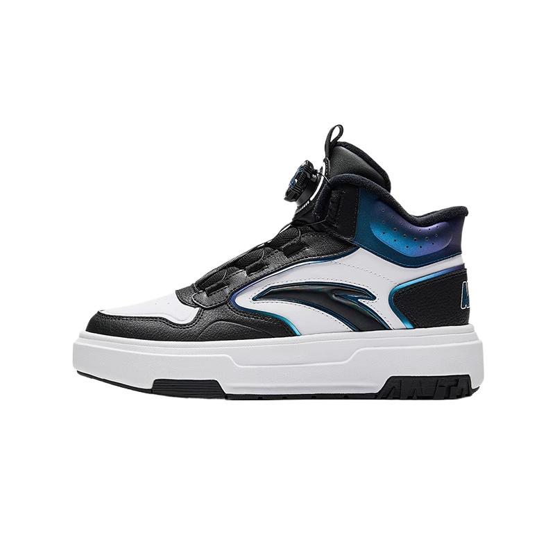 

Antakids Износостойкие термо высокие детские скейтбординг кроссовки white black blue kids