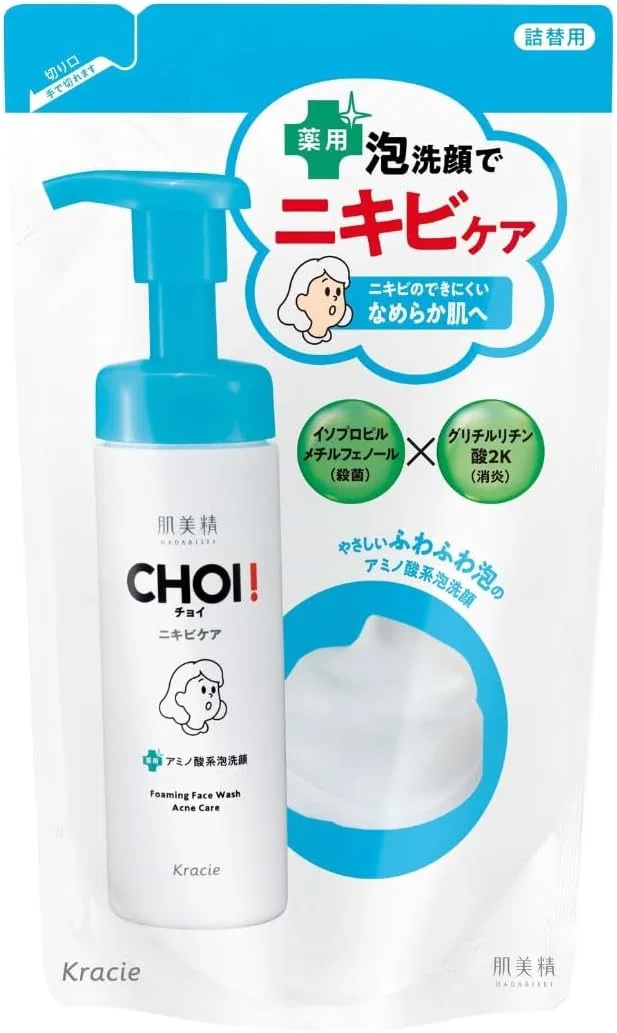 Гель-пенка для умывания Hada Labo CHOI Medicated Foaming Facial Cleanser, антиакне, сменный блок, 140 мл