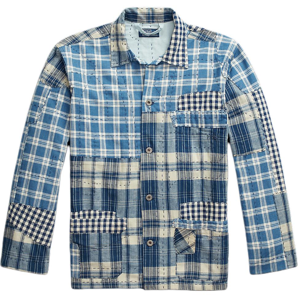 

Хлопковая рубашка в стиле пэчворк Polo Ralph Lauren, indigo