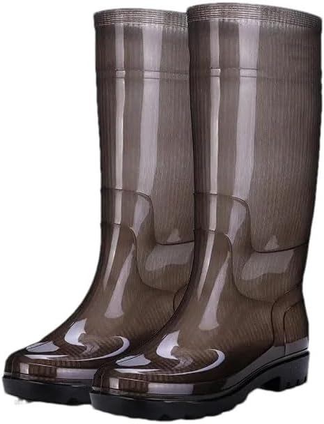 

Мужские водонепроницаемые ботинки с высоким голенищем для кухни, зимние резиновые сапоги, силиконовые дождевые ботинки для работы в саду на улице Rfmfkkg, черный