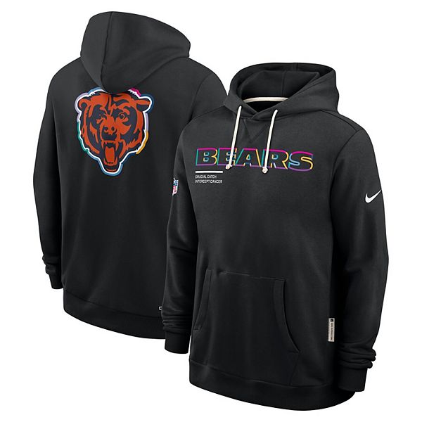 Мужская черная толстовка chicago bears tall 2025 nfl crucial catch sideline standard issue dri-fit Nike — фото 4