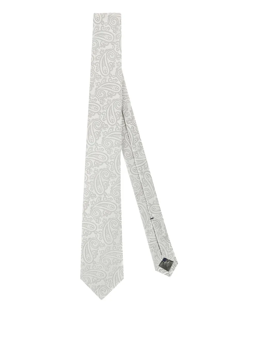 

Шелковый галстук с узором пейсли Errico Formicola, белый