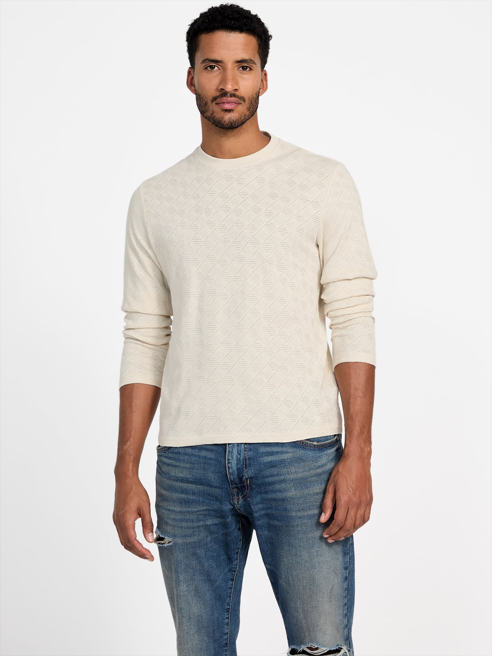 

Футболка с длинными рукавами Carine Textured Guess Factory