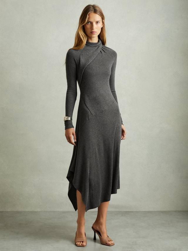 

Платье с крученым вырезом от кэтлин Reiss, серый