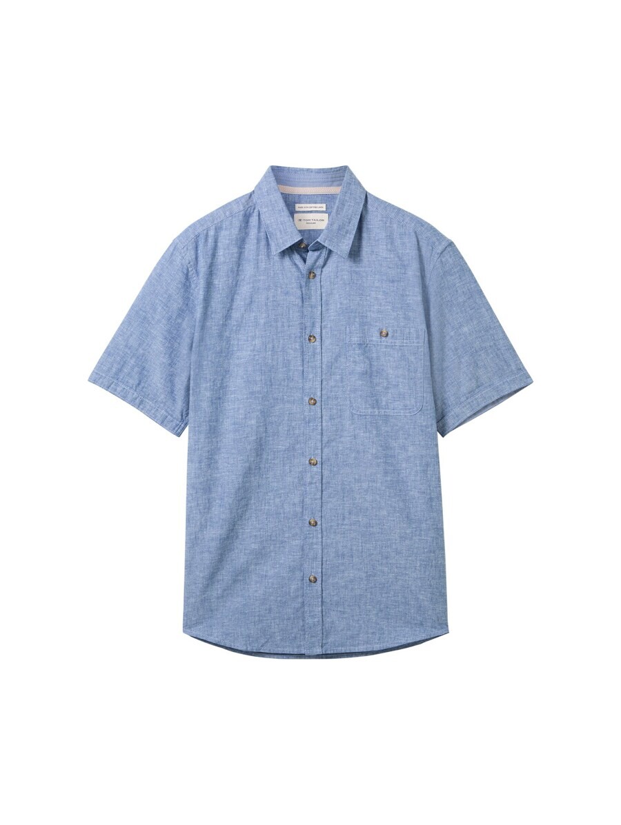 

Повседневная рубашка TOM TAILOR Regular fit Button Up Shirt, пятнистый синий