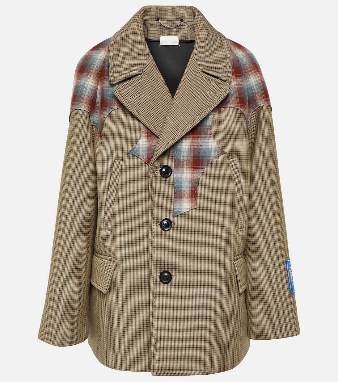 

Пальто из хлопка, мохера и шерсти pendleton Maison Margiela, бежевый