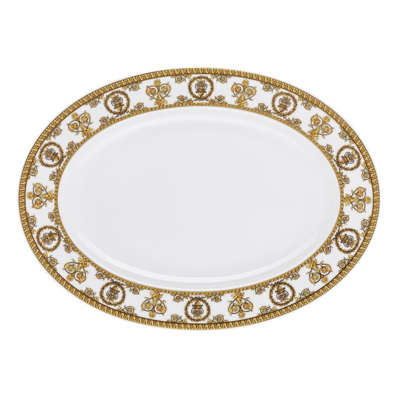 

Rosenthal Versace I love Baroque - Тарелка Bianco 34x24,5 см Rosenthal meets Versace, красочный