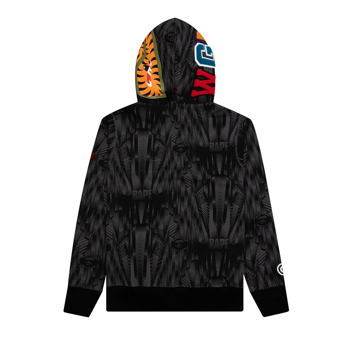 BAPE Speed Racer Shark Толстовка на молнии во всю длину, цвет Черный — фото 2