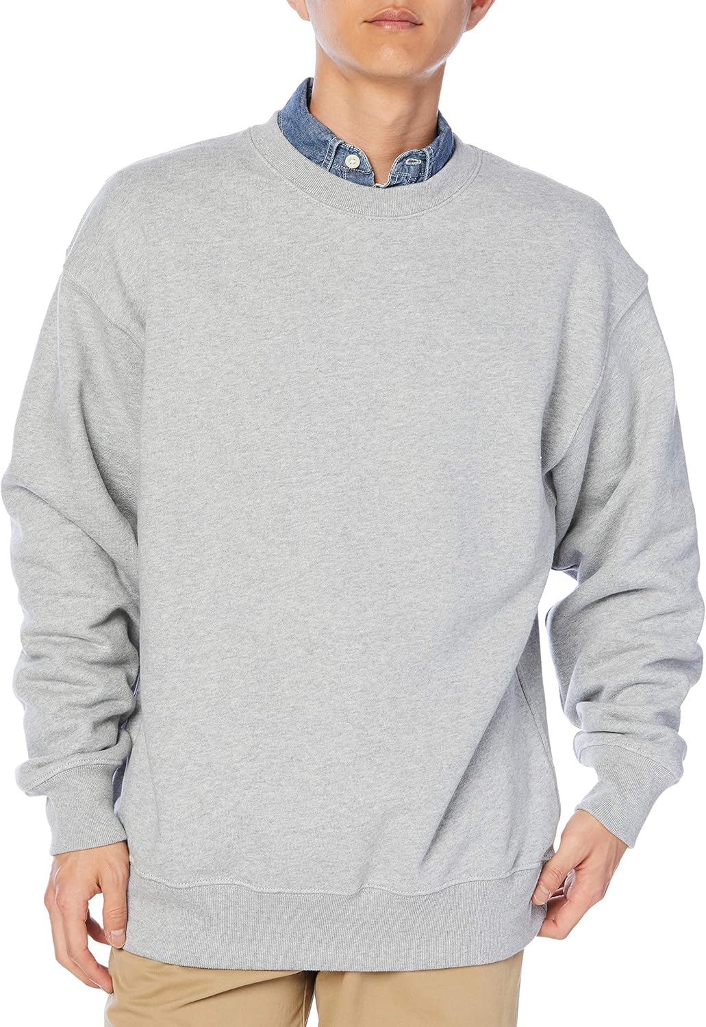 

Мужская толстовка United Athle 576901 из плотной ткани весом 12,7 унций с круглым вырезом и ворсистой подкладкой, серый