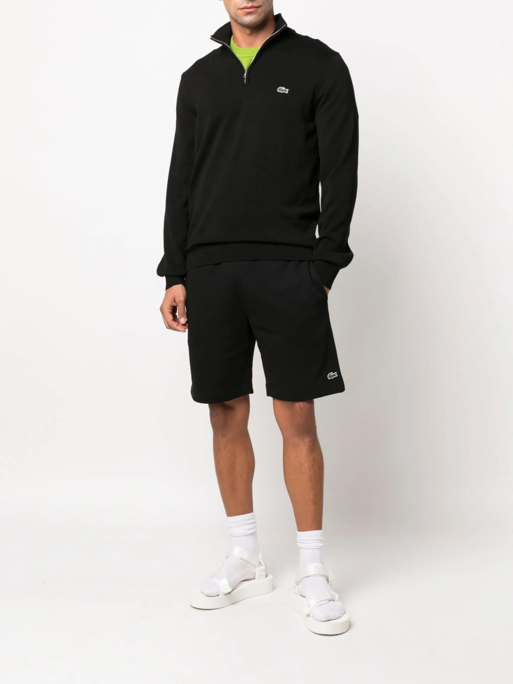 Спортивные шорты с нашивкой-логотипом Lacoste, черный — фото 2