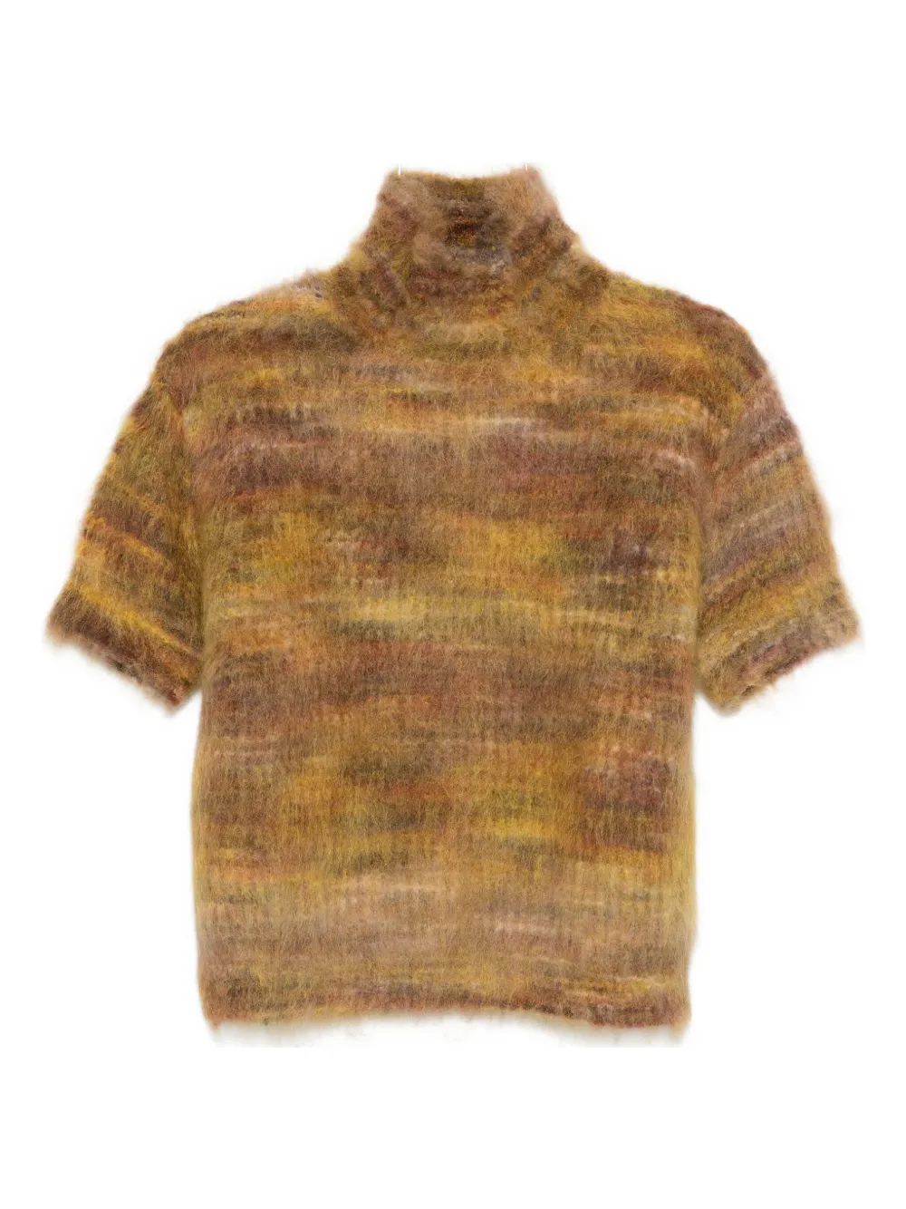 

Трикотажный топ с короткими рукавами Roberto Collina, коричневый