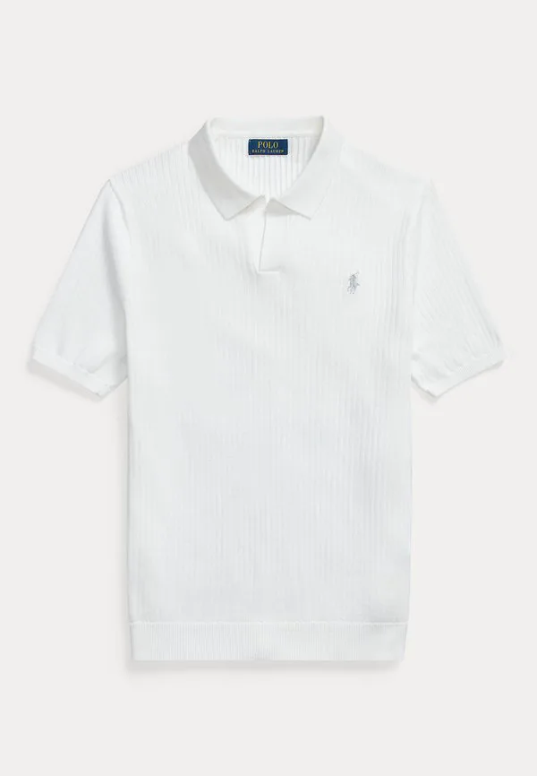 Хлопковый свитер-поло с ребристым воротником. Polo Ralph Lauren, Deckwash White — фото 4