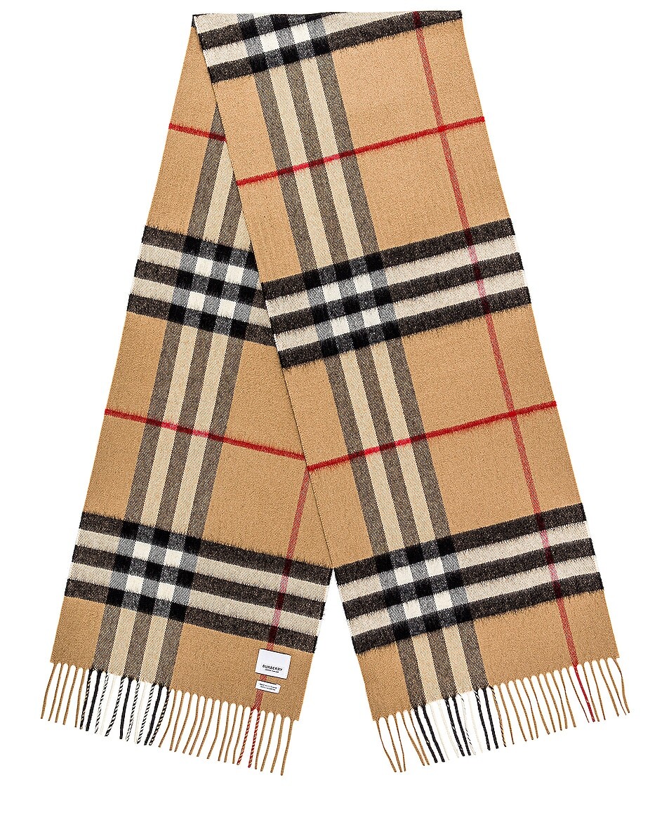 

Кашемировый шарф в клетку Giant Check Burberry, цвет Archive Beige
