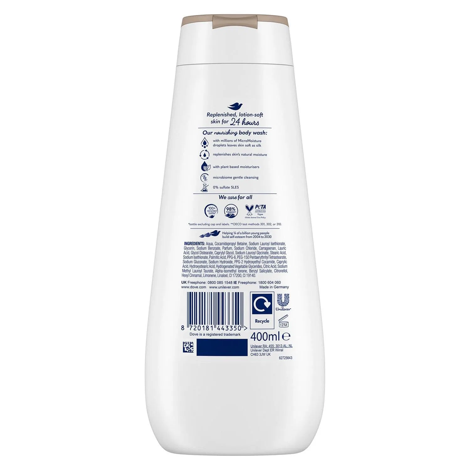 Гель для душа Nourishing Silk от Dove Advanced Care, 6 x 400 мл ‎Dove — фото 3