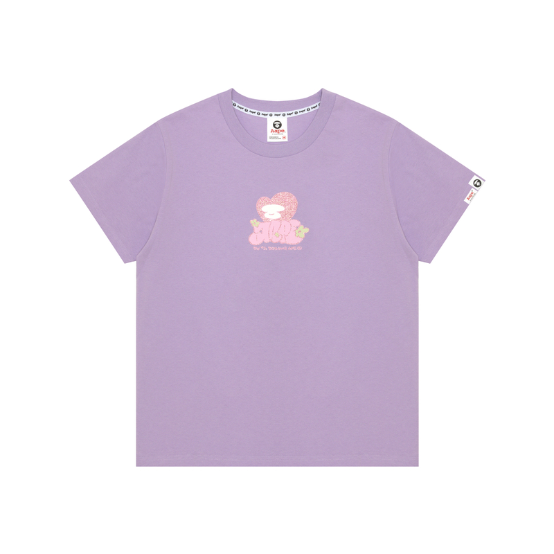 

Футболка A Bathing APE с вышитым логотипом Aape, светло-фиолетовый