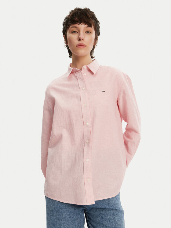 

Свободная рубашка DW0DW20292 Tommy Jeans, розовый